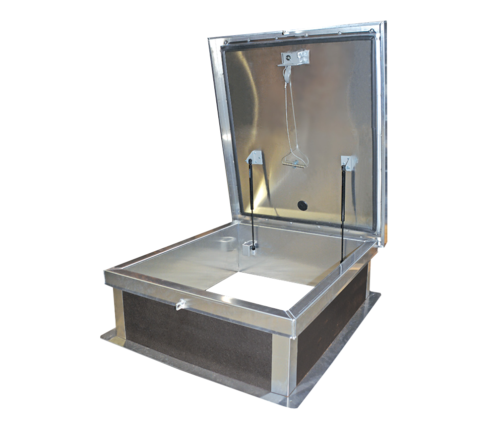 Acudor RHA-LA 24" x 36" Ladder Roof Hatch - Aluminum