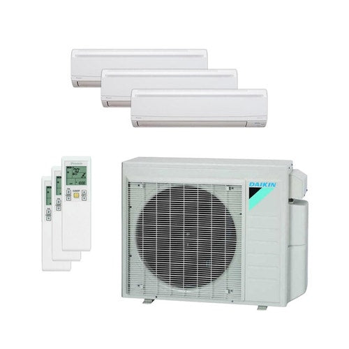 Daikin 36,000 BTU 22 SEER Tri Zone Wall Mounted Daikin Mini-Split Heat Pump System 9+15+18