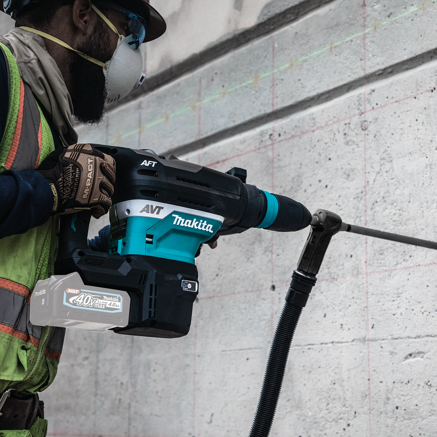 Makita GRH05Z 40V max XGT® Brushless Cordless 1‘9/16" SDS‘MAX AVT® Rotary Hammer, AFT®, AWS® Capable, Tool Only