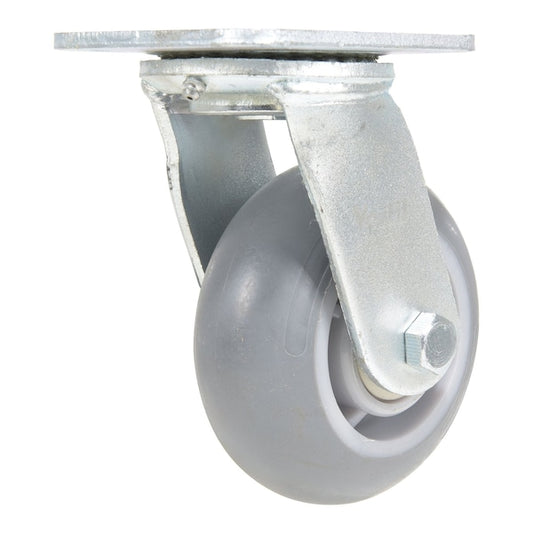 Vestil CST-VE-5X2TPR-S Thermoplastic Swivel Rigid Caster 5 In. Diameter x 2 In. Width 551 Lb. Capacity Light Gray