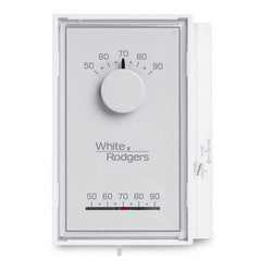 White Rodgers 1E50N-301 Single Stage Mechanical Thermostat w/ Temperature Locking Kit, Mercury Free (Heat Only)