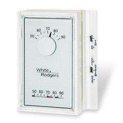 White Rodgers 1E56N-444 Single Stage Mechanical Thermostat, Vertical, Mercury Free (1H/1C)