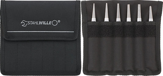 Stahlwille 96700600 104-105/6T SATZ DURCHTREIBER, KOERNER IN TEXTILTASCHE 6TLG. Drift Punch And Center Punch Set