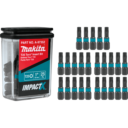 Makita A-97352 ImpactX, T25 Torx® 1³ Insert Bit, 25/pk