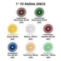 Dedeco 1278 Sunburst 1 TC Discs White 120 Grit Size (A/O) 48/Bx