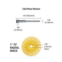 Dedeco 1277 Sunburst 1 TC Discs White 120 Grit Size (A/O) 12/Bx