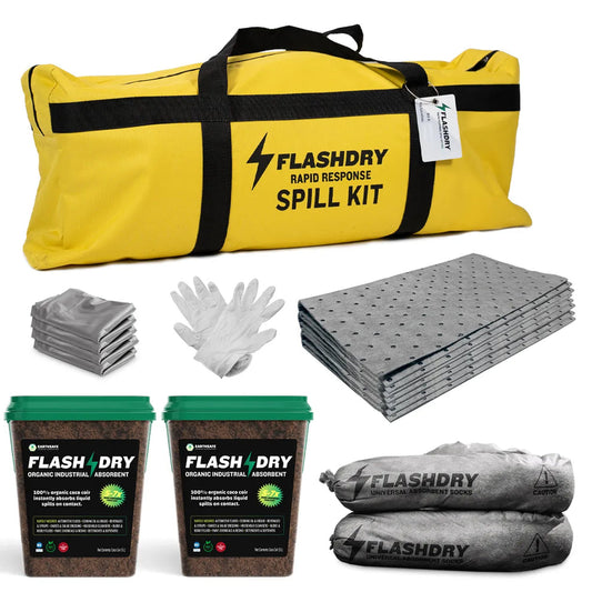 EarthSafe FDCOIRKIT FlashDry Rapid Response Spill Kit with Coir Absorbent - 1 Kit