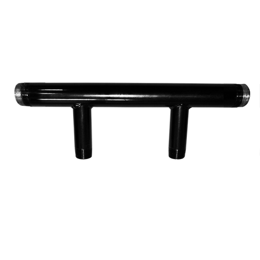 Legend Valves 355-412 1-1/4" x 1-1/4" x 1" (x2) Two-Zone Carbon Steel Boiler Manifold Header