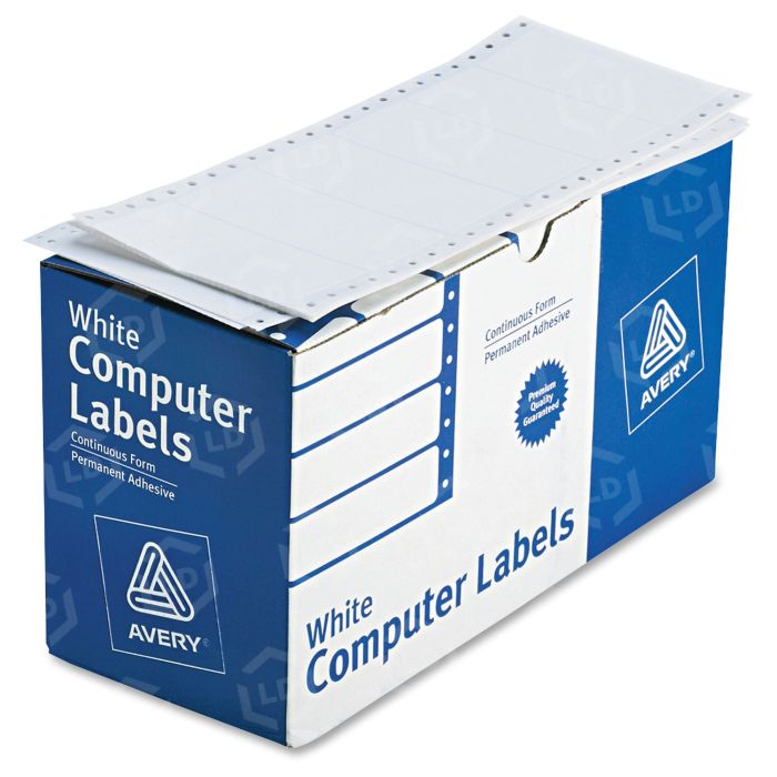 Avery® AVE4022 Mailing Label - Permanent Adhesive - 4" Width X 1.93" Length - Rectangle - White - 5000 / Box