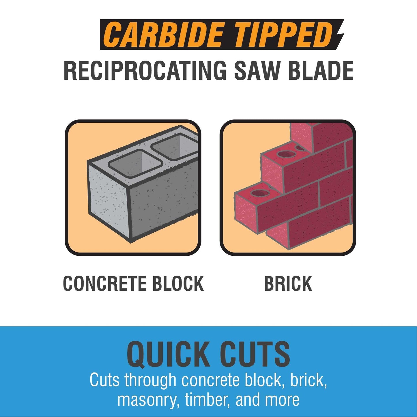 Spyder 200209 Spyder Masonry Carbide Tooth 9-In 2-Tpi Demolition Reciprocating Saw Blade