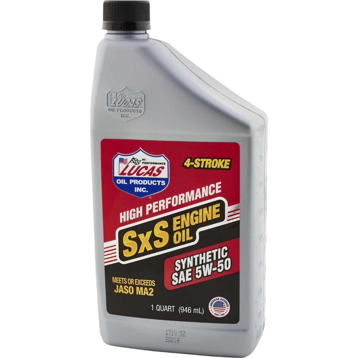 Lucas Oil 11208 Synthetic SAE 5W-50 SXS Engine Oil/Quart