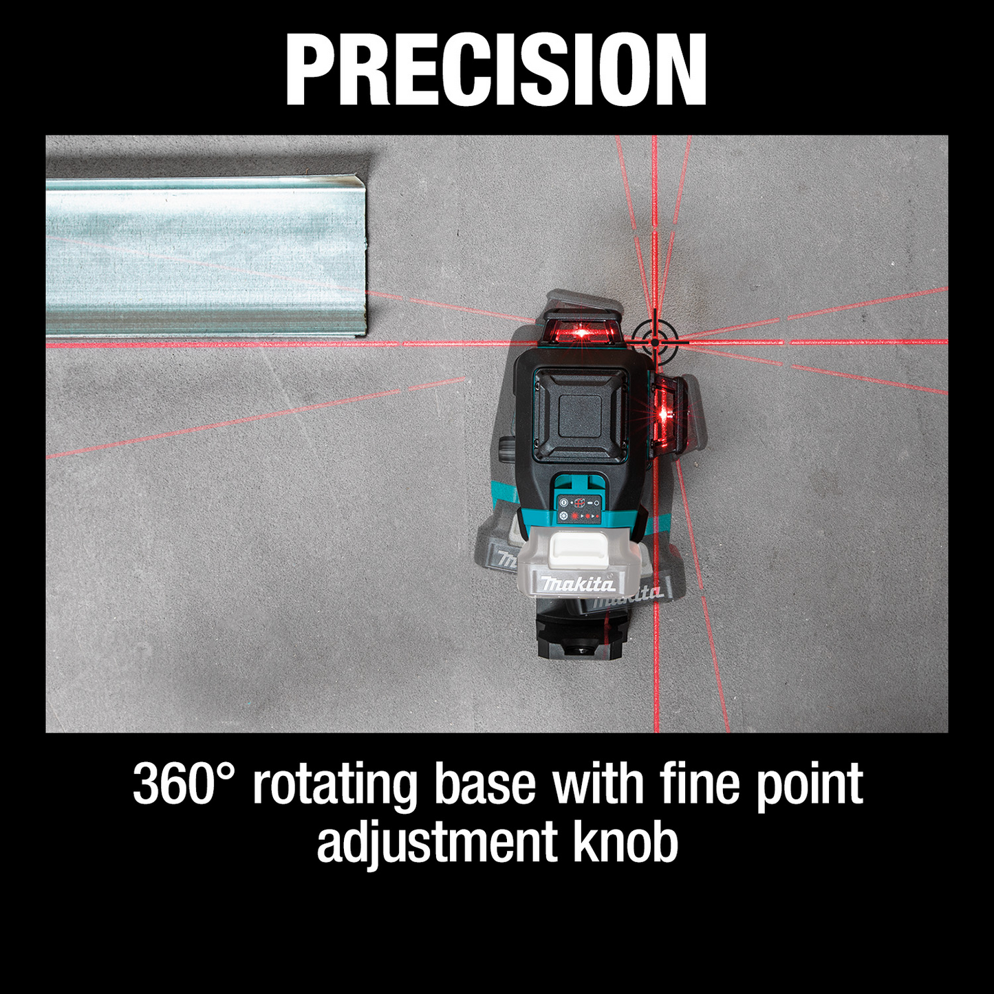 Makita SK700D 12V max CXT® Lithium‘Ion Cordless Self‘Leveling 360° 3‘Plane Red Laser, Tool Only