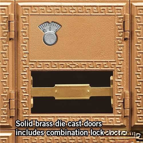 Mailboxes 2016FL-COMBO Salsbury Brass Mailbox - 16 Doors with Combination Locks - Front Loading