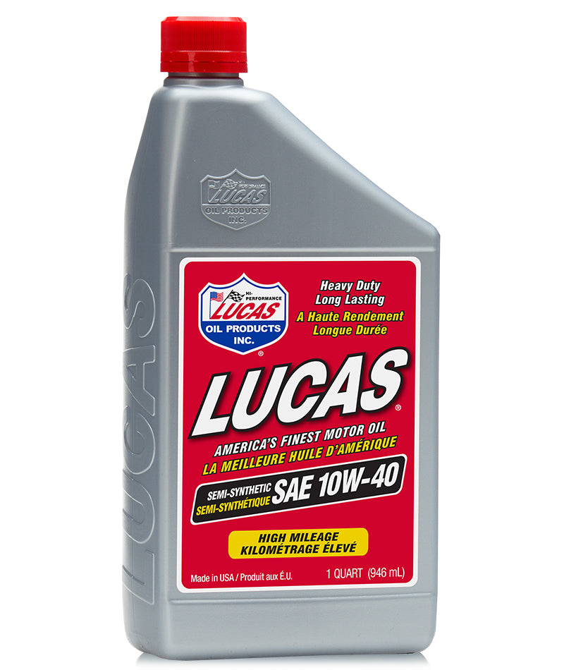 Lucas Oil 11276 Synthetic Blend High Mileage SAE 10W-40 API SP Motor Oil/Quart