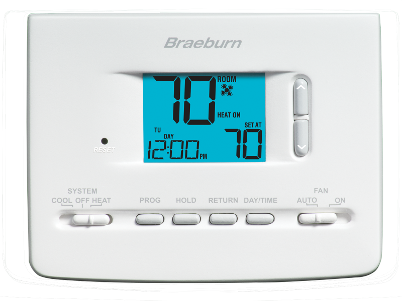 Braeburn 2020NC Universal 7 Day, 5-2 Day or Non-Programmable 1H / 1C