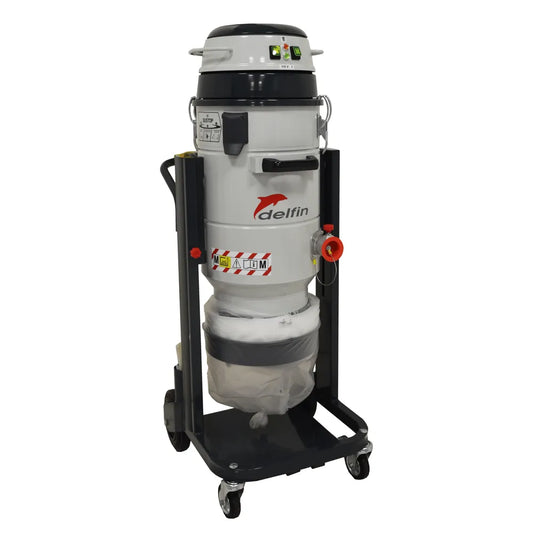 Delfin V105HLP Industrial Vacuum With Longopac System and HEPA Filtration