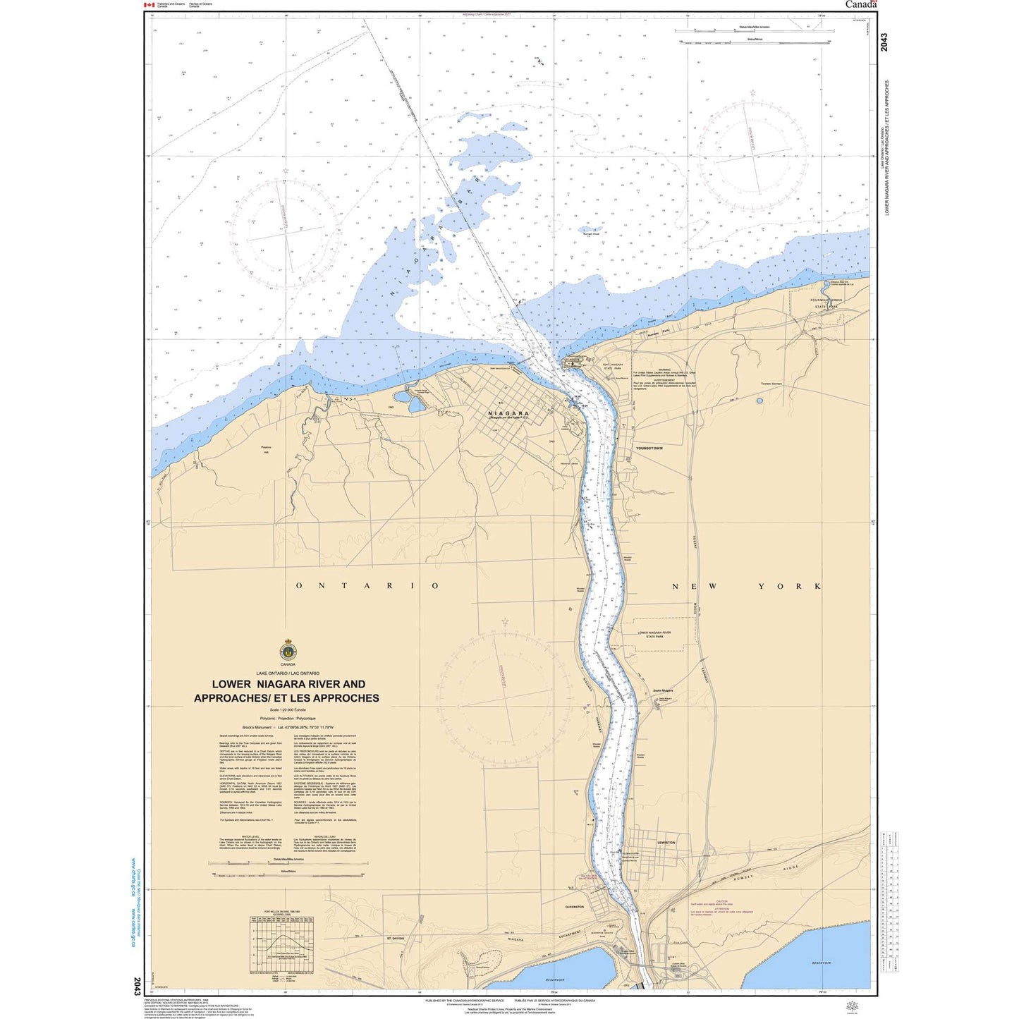 Paradise Clay CAN2043 CHS Chart Lower Niagara River and Approaches