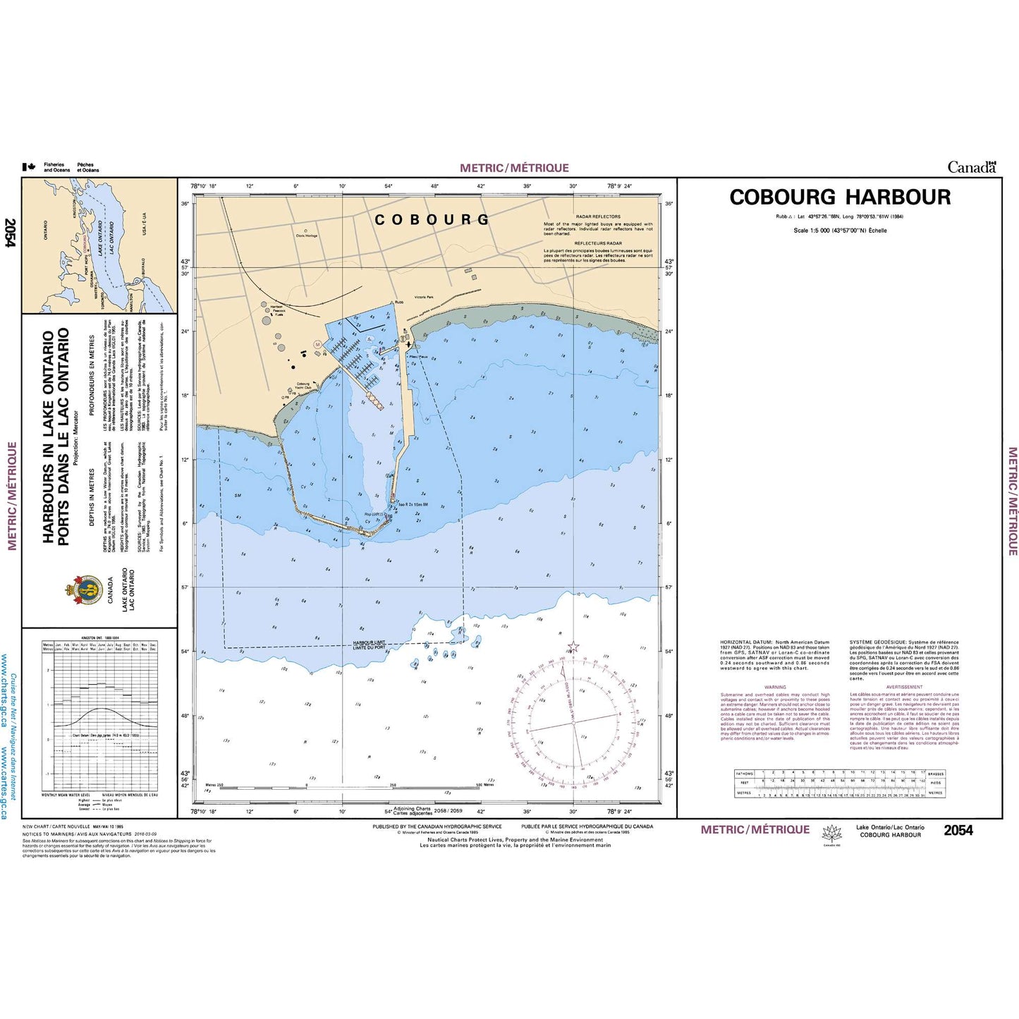 Paradise Clay CAN2054 CHS Chart Cobourg Harbour