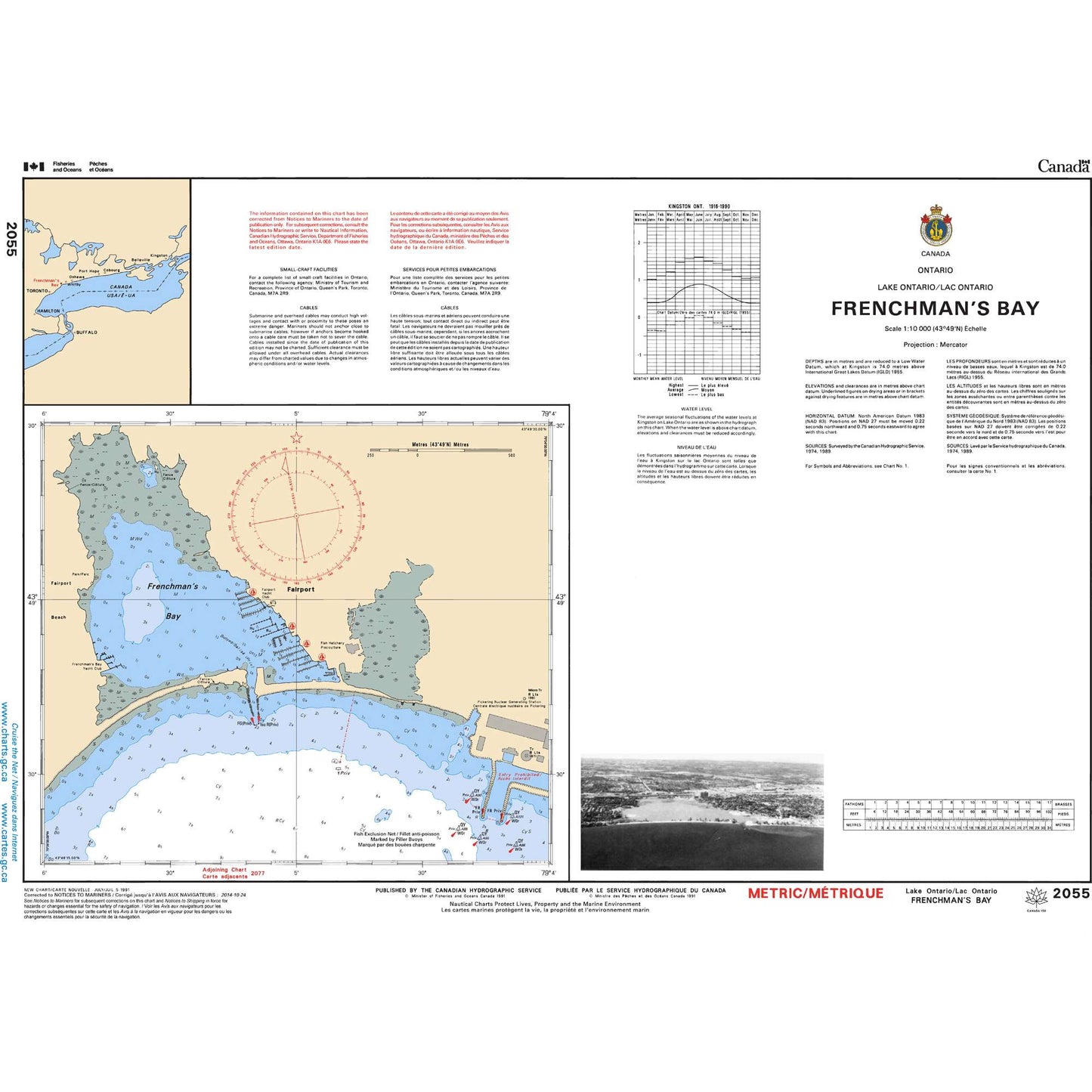 Paradise Clay CAN2055 CHS Chart Frenchman's Bay