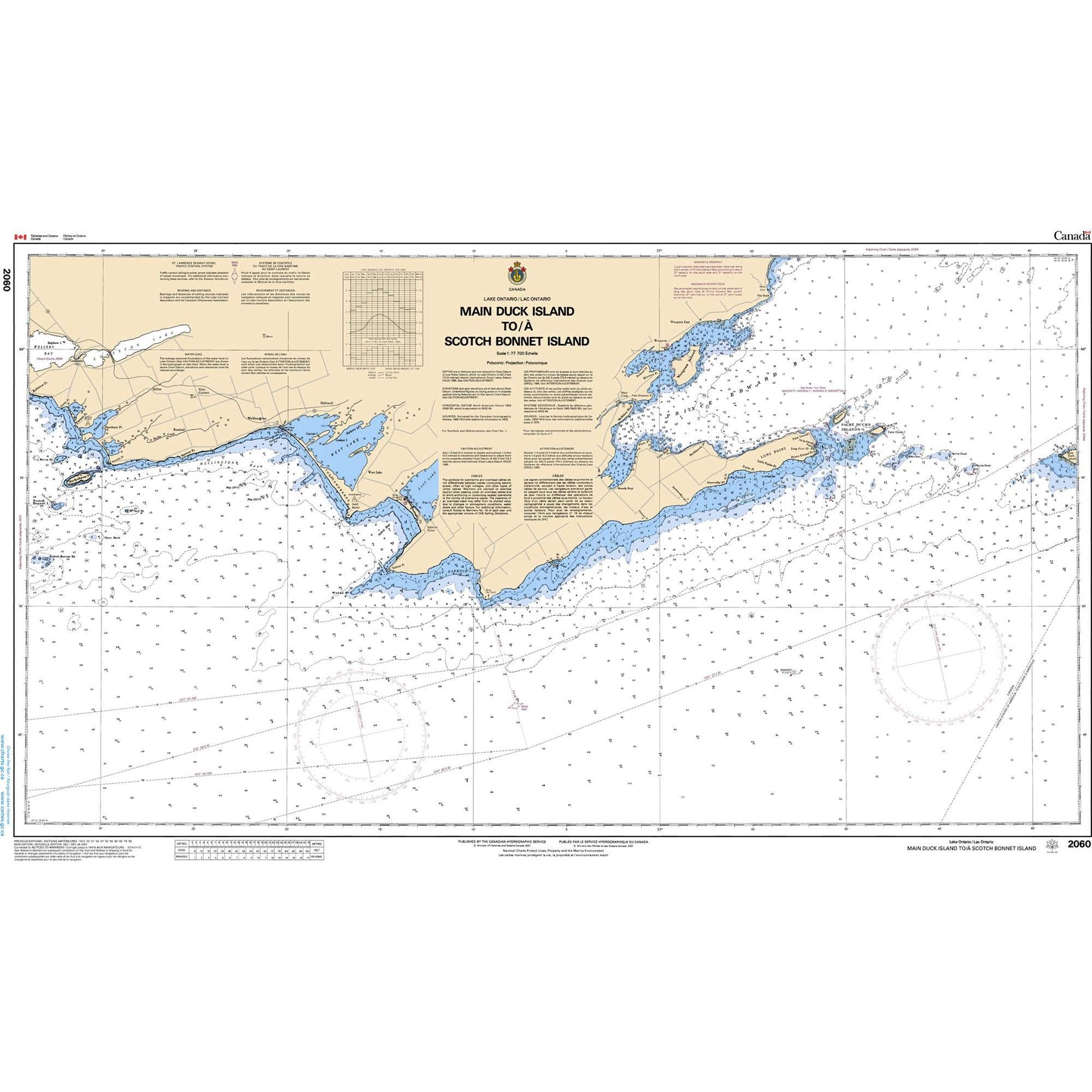 Paradise Clay CAN2060 CHS Chart Main Duck Island to/ Scotch Bonnet Island