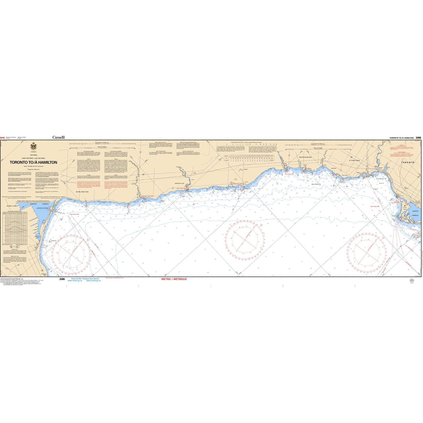 Paradise Clay CAN2086 CHS Chart Toronto to/ Hamilton