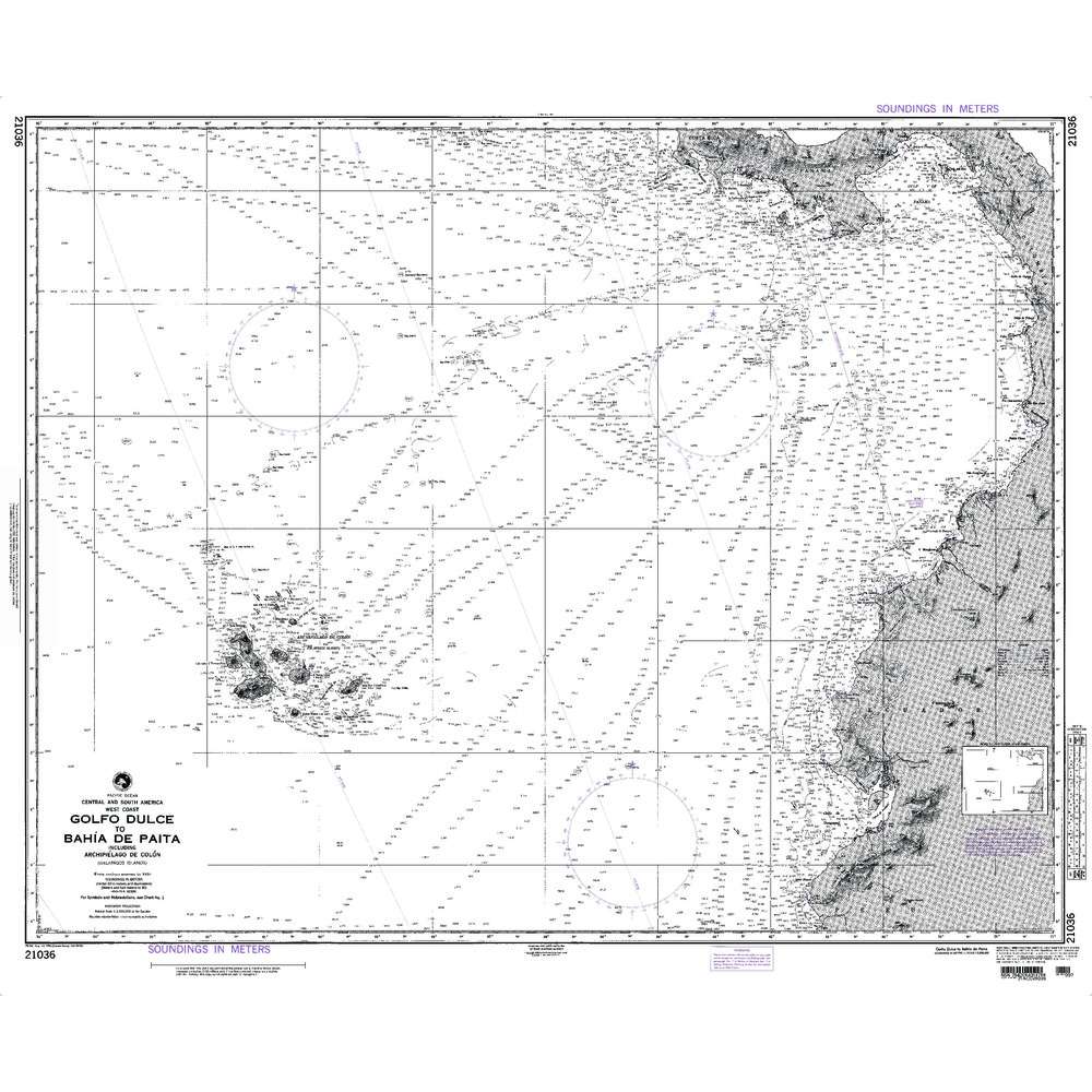 Paradise Clay NGA_21036 NGA Chart Golfo Dulce to Bahia de Paita