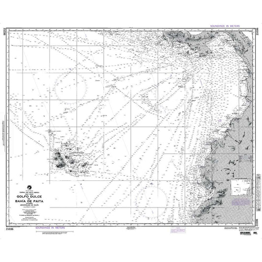 Paradise Clay NGA_21036 NGA Chart Golfo Dulce to Bahia de Paita