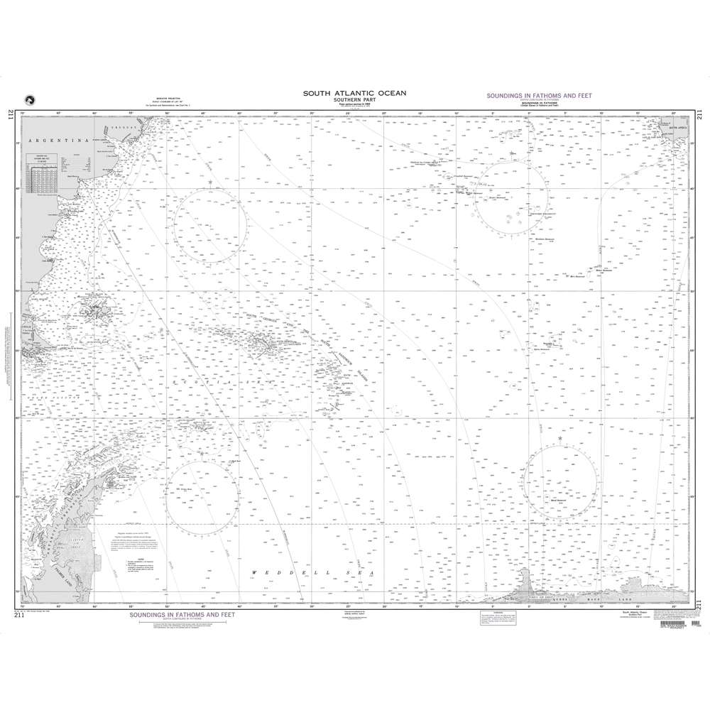 Paradise Clay NGA_211 NGA Chart South Atlantic Ocean Southern Part