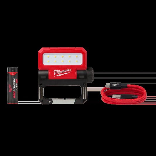 Milwaukee Tool 2114-21 ROVER Pivoting Flood Light USB Rechargeable, 1 EA