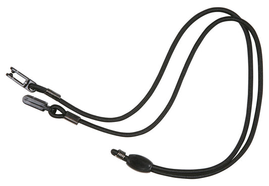 MCR Safety 214 Black Eyeglass Cord / Lanyard Snaps into Demples on Temple Tips Made to Break-Away / Pull Away Metal Detectable / 22 Inch Length (1 EA)