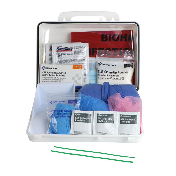 First Aid Only 216-O BBP Spill Clean Up Kit with CPR Pack, Plastic Case