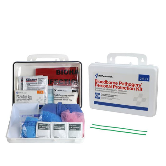 First Aid Only 216-O BBP Spill Clean Up Kit with CPR Pack, Plastic Case