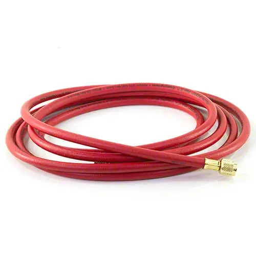 Yellow Jacket 21712 12", red, HAV standard fitting, PLUS II 1/4" charging hose