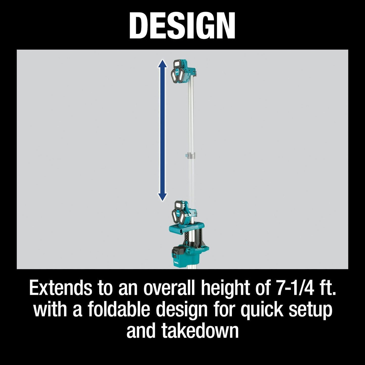 Makita DML814 18V LXT® Lithium‘Ion Cordless Tower Work/Multi‘Directional Light, Light Only