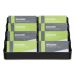 Deflecto DEF90804 8 Compartment Business Card Holder - 3.9" X 7.9" X 3.6" - Plastic - 1 Each - Black