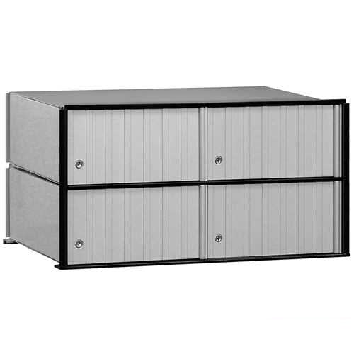 Mailboxes 2204 Salsbury Aluminum Mailbox - 4 Doors - Rack Ladder System