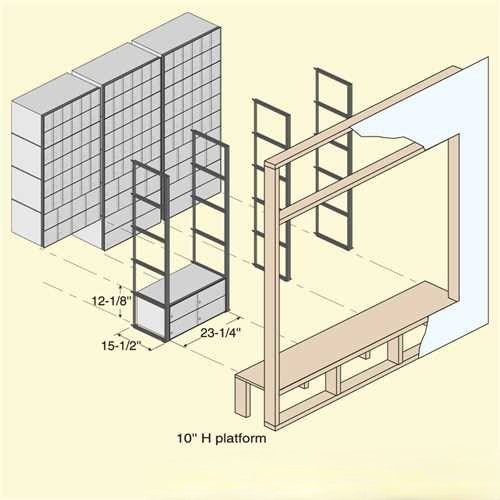 Mailboxes 2204 Salsbury Aluminum Mailbox - 4 Doors - Rack Ladder System