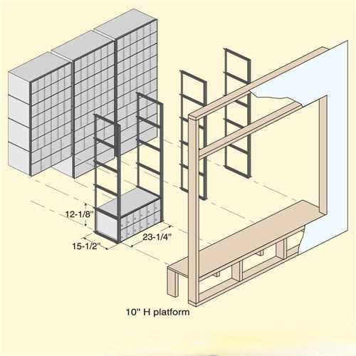 Mailboxes 2212 Salsbury Aluminum Mailbox - 12 Doors - Rack Ladder System