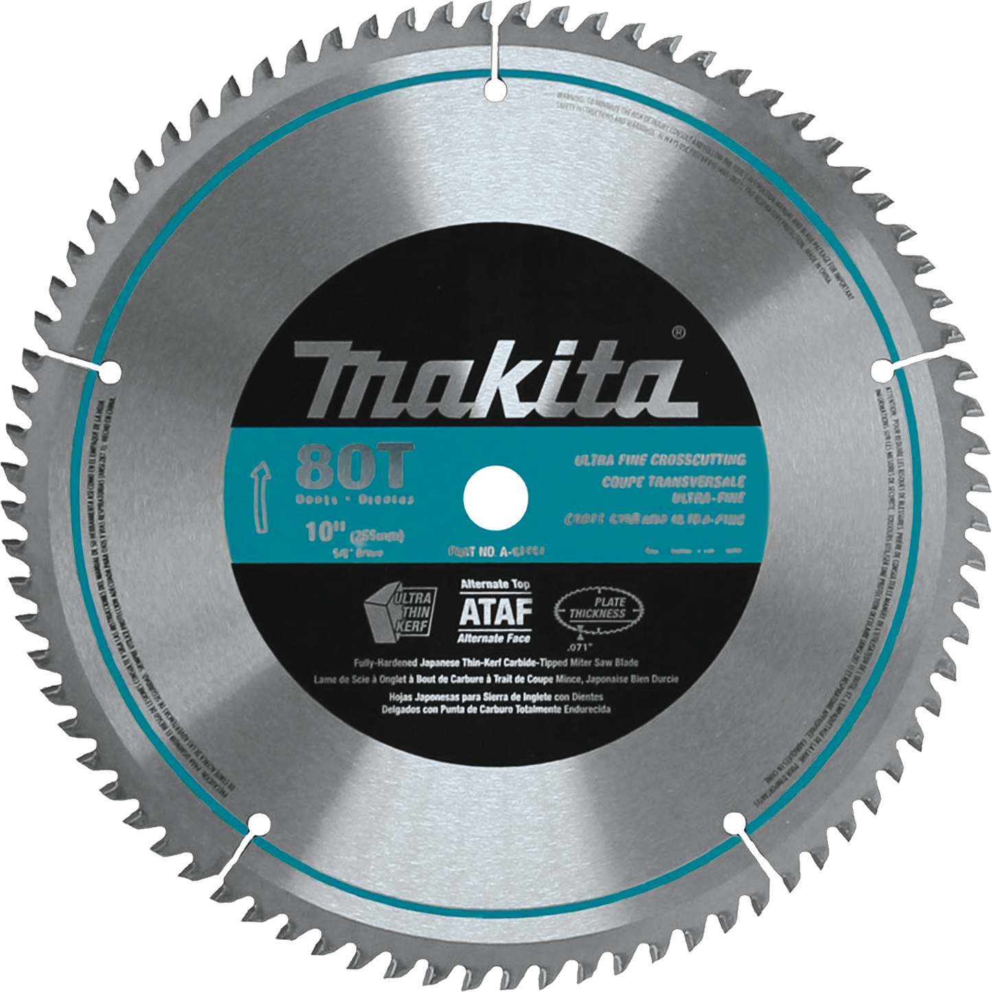 Makita A-93681 10" 80T Micro‘Polished Miter Saw Blade