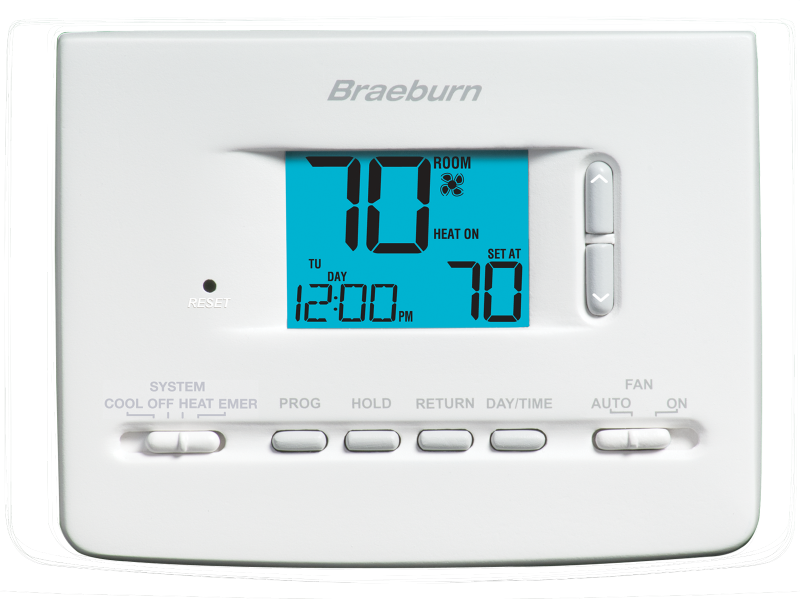 Braeburn 2220NC Universal 7 Day, 5-2 Day or Non-Programmable 2H / 1C