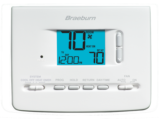 Braeburn 2220NC Universal 7 Day, 5-2 Day or Non-Programmable 2H / 1C