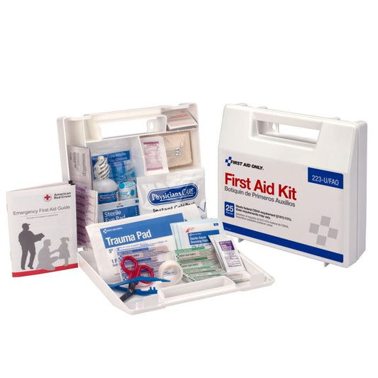 First Aid Only 223-U/FAO 25 Person First Aid Kit, Plastic Case with Dividers