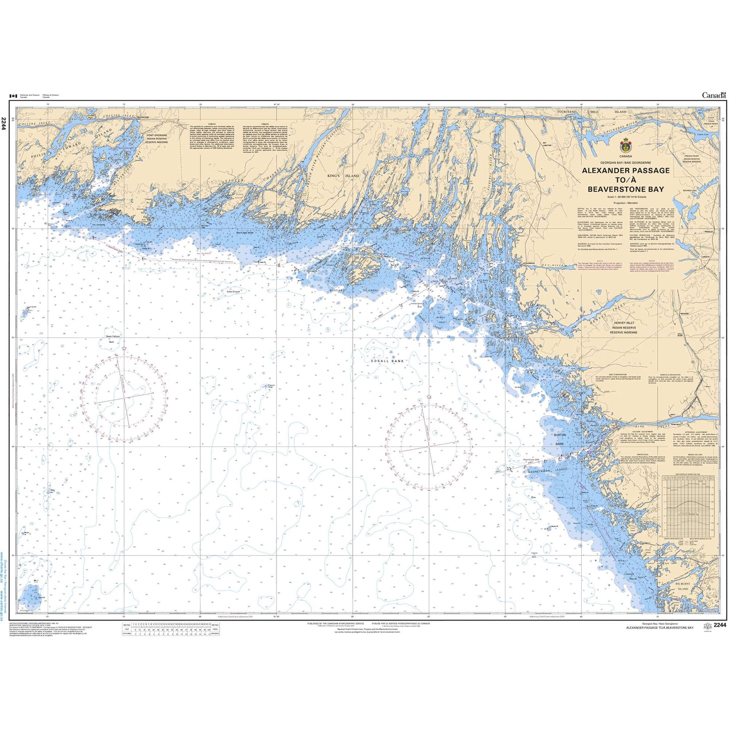 Paradise Clay CAN2244 CHS Chart Alexander Passage to/ Beaverstone Bay