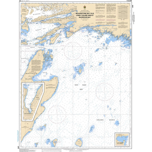 Paradise Clay CAN2245 CHS Chart Beaverstone Bay to/ Lonely Island and/et McGregor Bay