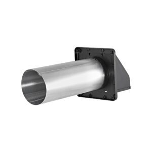 Lambro 224BL-B 4 Inch Black Plastic Wall Exhaust Hood Dryer Vent – Damper – Screen – 11 Inch Pipe