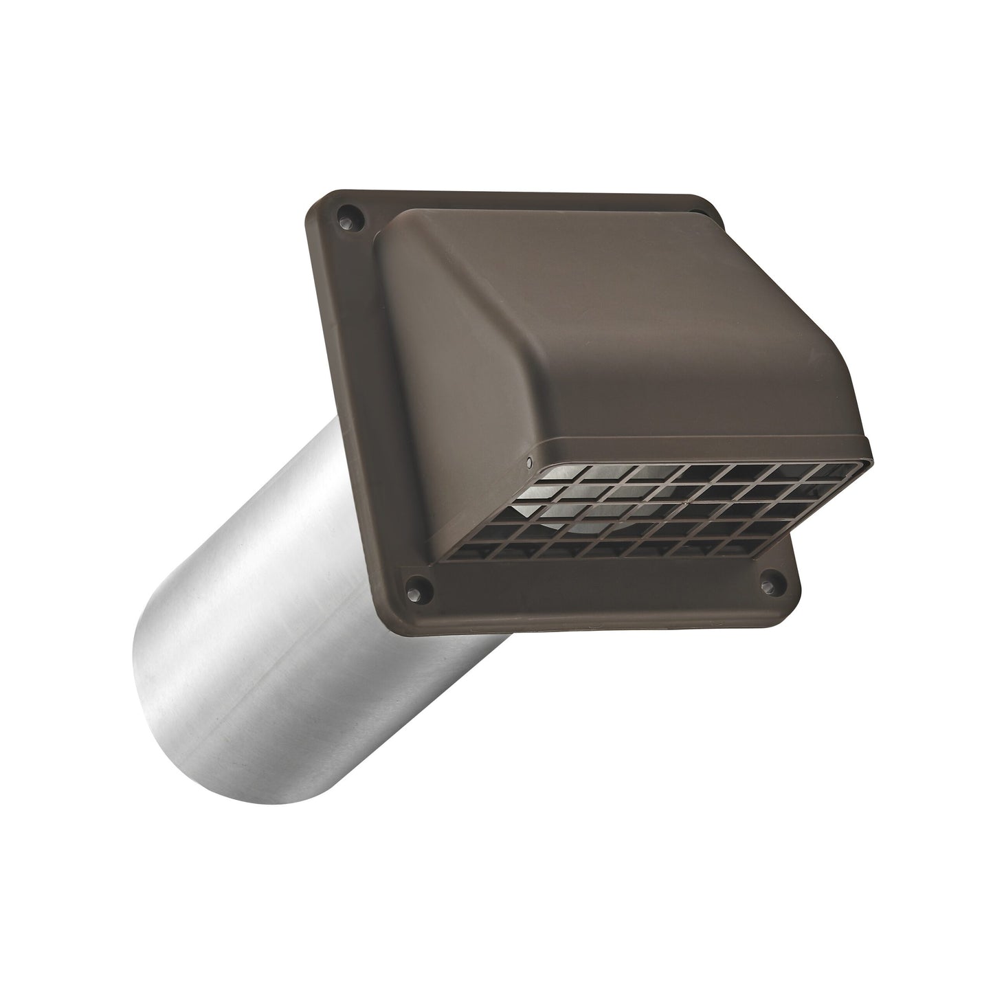 Lambro 224B 4 Inch Brown Plastic Exhaust Wall Hood Vent