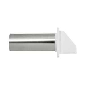 Lambro 224W-B 4 Inch White Plastic Wall Exhaust Hood Dryer Vent – Damper – Screen – 11 Inch Pipe