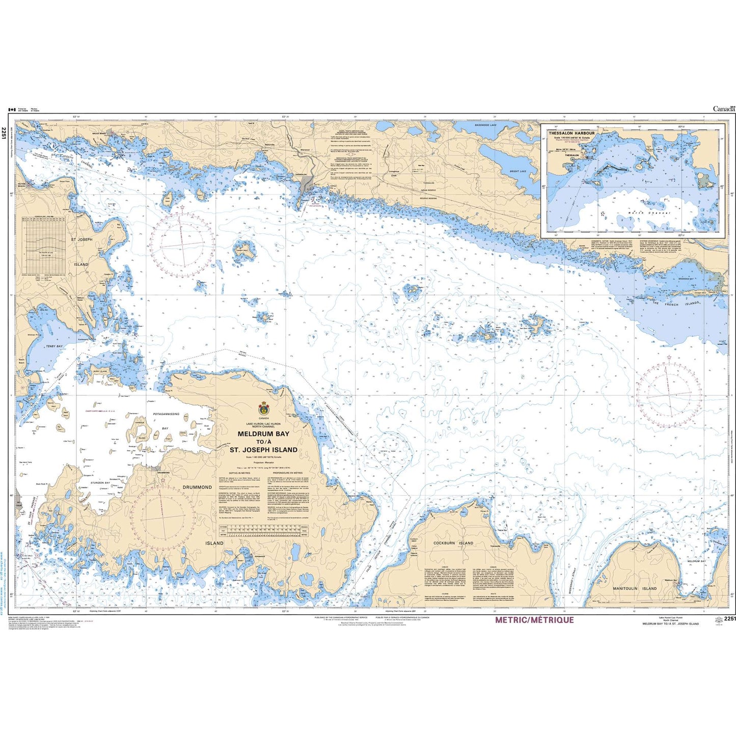 Paradise Clay CAN2251 CHS Chart Meldrum Bay to/ St.Joseph Island