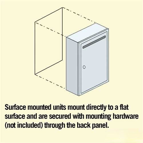 Mailboxes 2260AP Salsbury Letter Box (Includes Commercial Lock) - Slim - Surface Mounted - Aluminum - Private Access