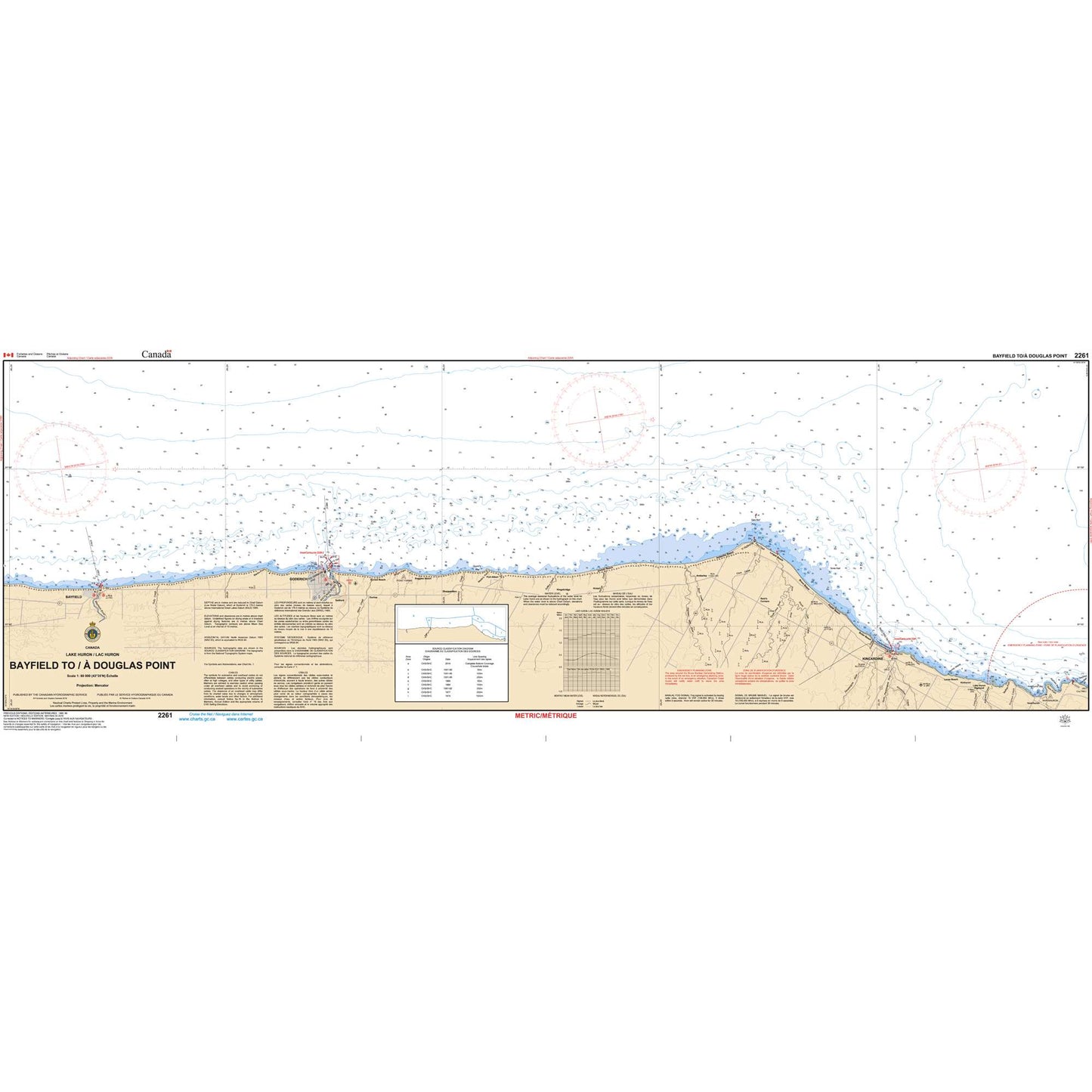 Paradise Clay CAN2261 CHS Chart Bayfield to/ Douglas Point